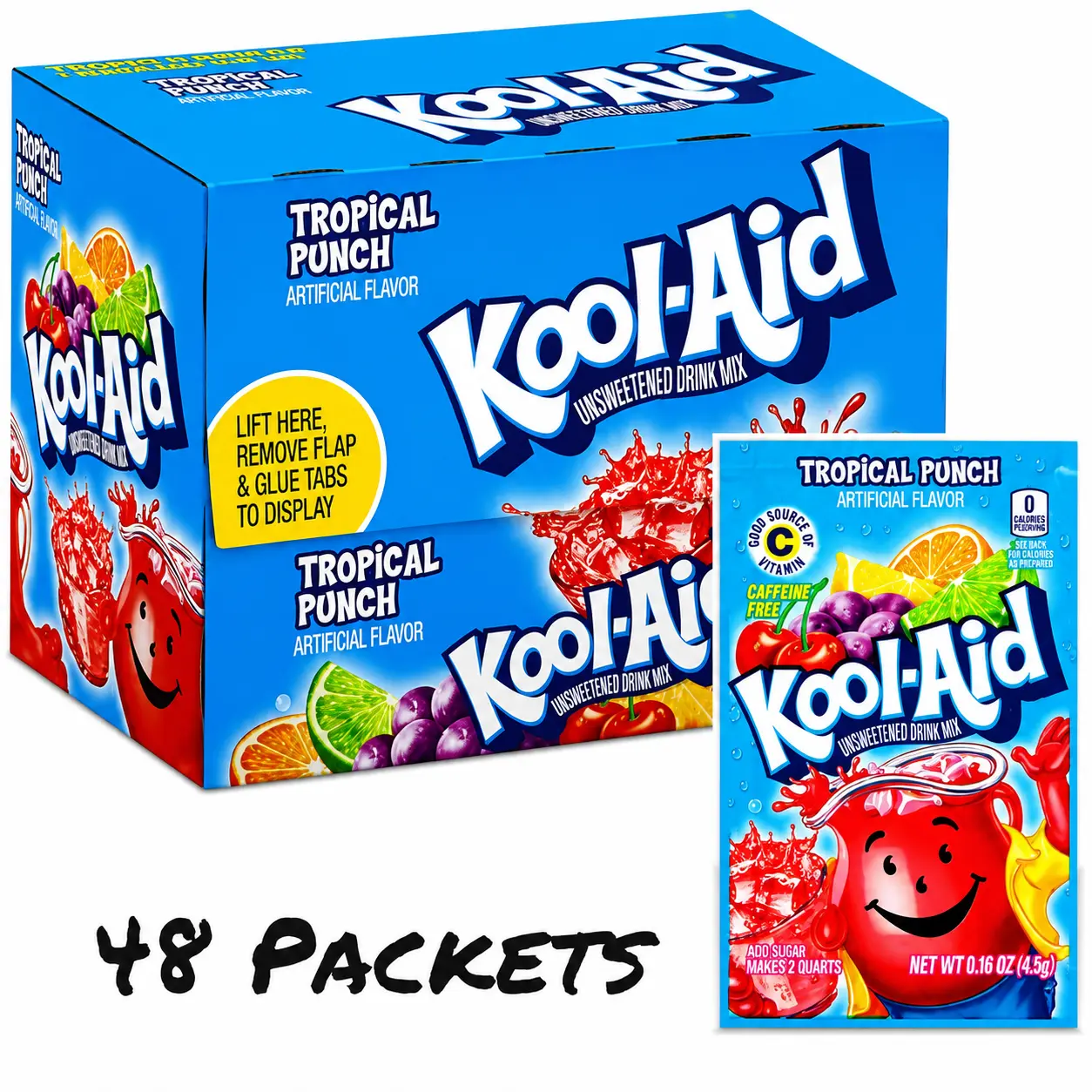 Kool-Aid Unsweetened Drink Mix – 48 Count Each packet makes 2 quarts (64 fl oz) of beverage