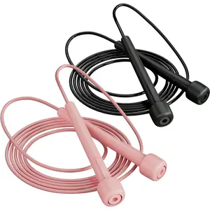 2 Pack Jump Rope for Fitness, Speed Rope Skipping Rope for Men, Kids and Women, Jumping Rope for Workout, Tangle-Free PVC Long Jump Rope Set, Adjustable Exercise Jumping Rope Boxing for Adult