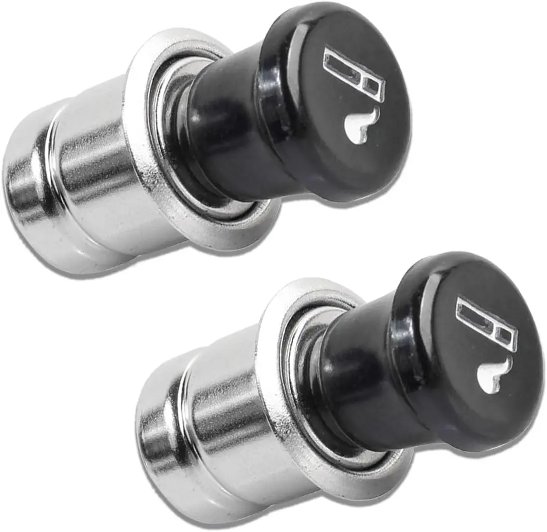 12V Car Cigarette Lighter, Pop-Out Lighter Plug Replacement Accessories, Metal Plastic Construction Cigarette Lighter Plug for Most Vehicles Socket (12V-2PCS)