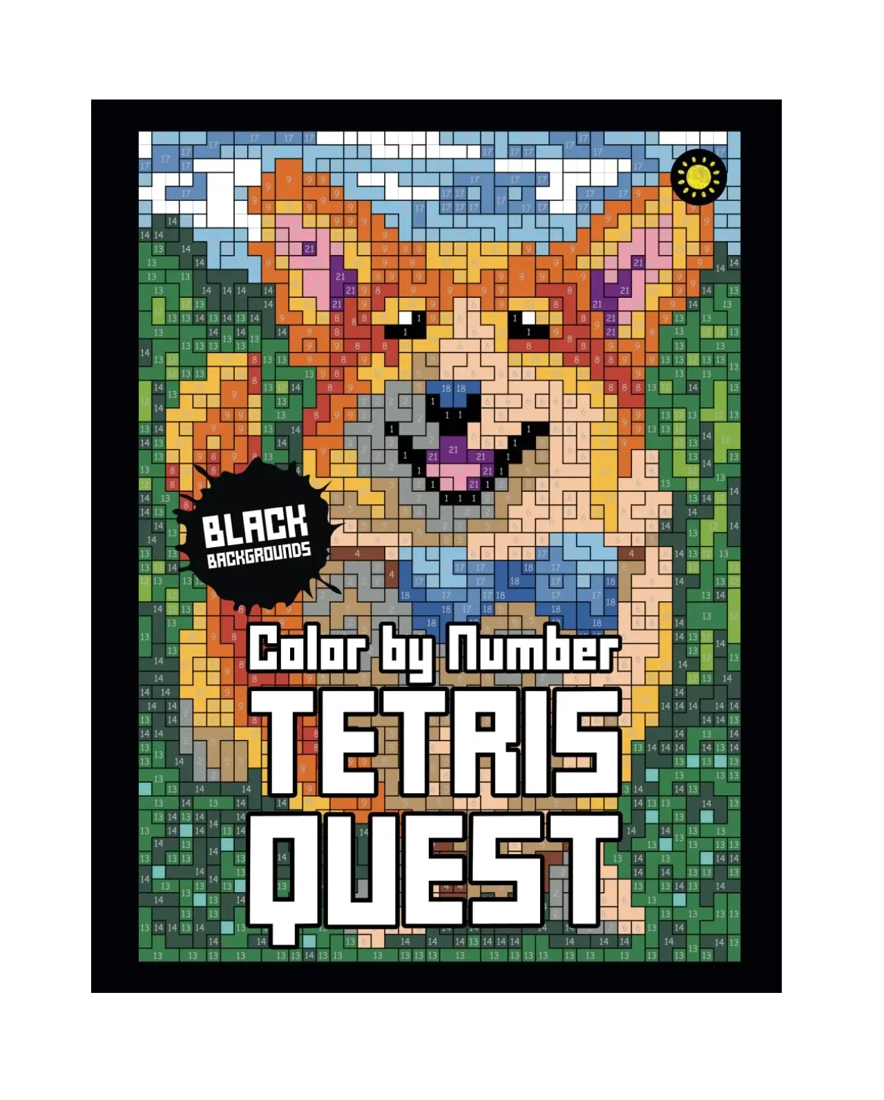Tetris Quest Color By Number : Color Quest Activity Coloring Book for Adults Relaxation Pixel Art Escape