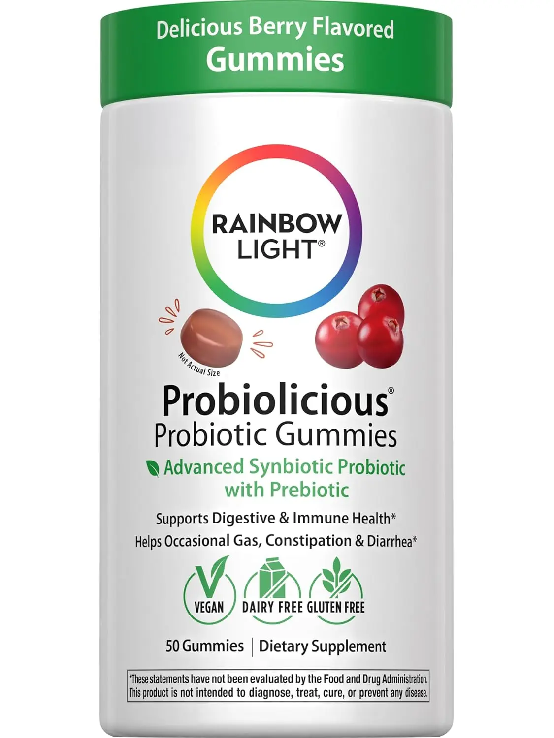 Probiotic Gummies | 50 Count | Advanced Synbiotic with Prebiotic | for Men, Women & Children | Supports Digestive & Immune Health | Advanced Synbiotic with Prebiotic | for Men, Women & Children | Supports Digestive & Immune Health