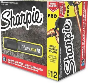 SHARPIE Pro Permanent Marker, XL, Chisel Tip, Black, 12-Count Marker (2018344)