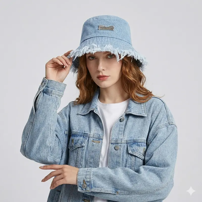 ganni denim bucket hat - TikTok Shop
