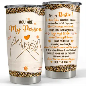 Best Friend Tumbler Bestie Fall Gifts 20oz Tumblers with Lid Gift for Women Girl Best Friends Besties Soul Sisters Christmas Birthday