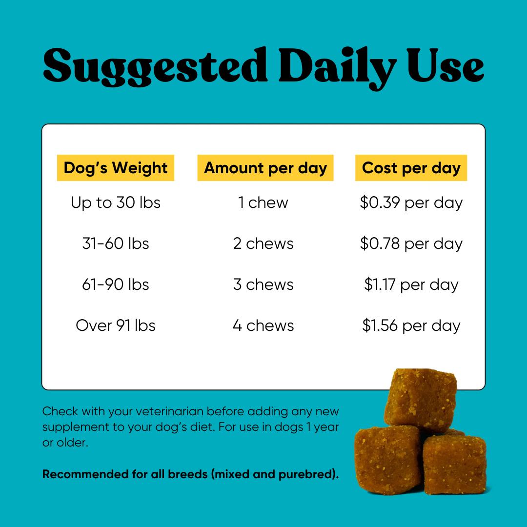 Embark Joint - Hip & Joint Support for Dogs - Vet-Backed Chews for Mobility & Comfort - Natural Ingredients & Bacon Flavor Supplements