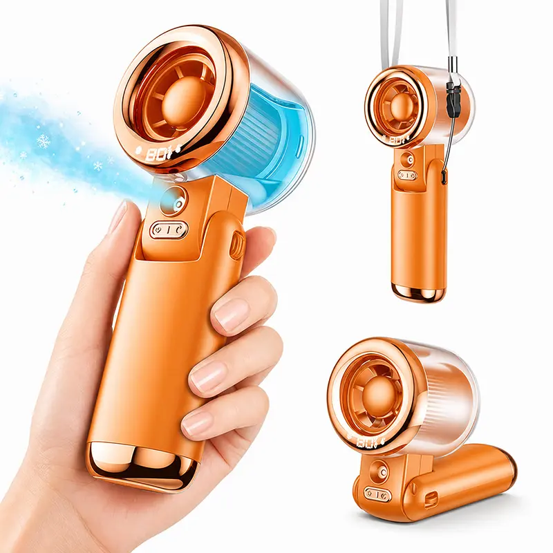 Handheld Mist Fan Portable Rechargeable Water Spray Cooling Fan, Personal Mini Fan for Face, Outdoor Travel Beach Camping Office, Summer Cooling Fan