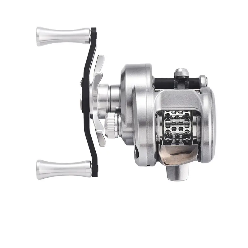 KML Critical Strike BFS Baitcasting Reel, Micro Fishing Reel for Streams, Carbon Hybrid Lightweight Magnetic Brake Lure Fishing Reel Pre-Rigged Soft Lures Set