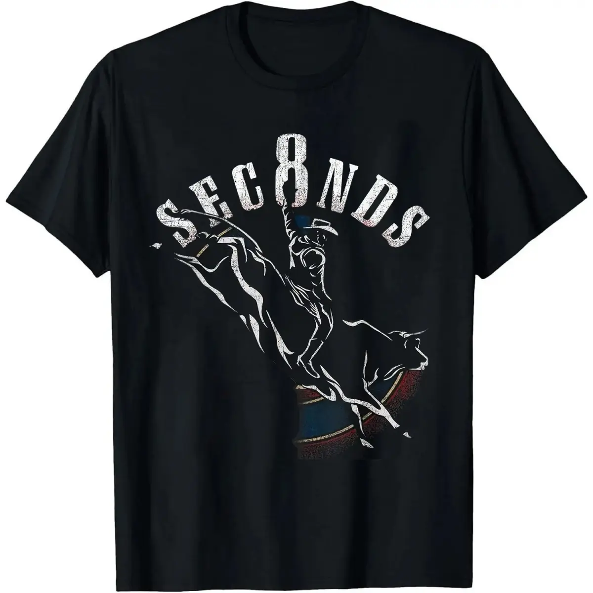Summer Aesthetic Tee Viral Trending Cotton Western Cowboy Bull Riding T-Shirt - 8-Second Rodeo Rider & USA Flag Print, Short Sleeve Casual Ranch Wear for Rodeo Events & Everyday OutfitsOversized Y2K Vintage Graphic Tee for Men and Women S-5XL,chu,cnashirt