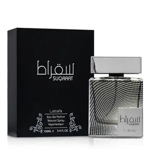 Lattafa Suqraat for Men Eau De Parfum Spray – 100 ml Fresh Aromatic Woody Amber Fragrance Cologne Perfume