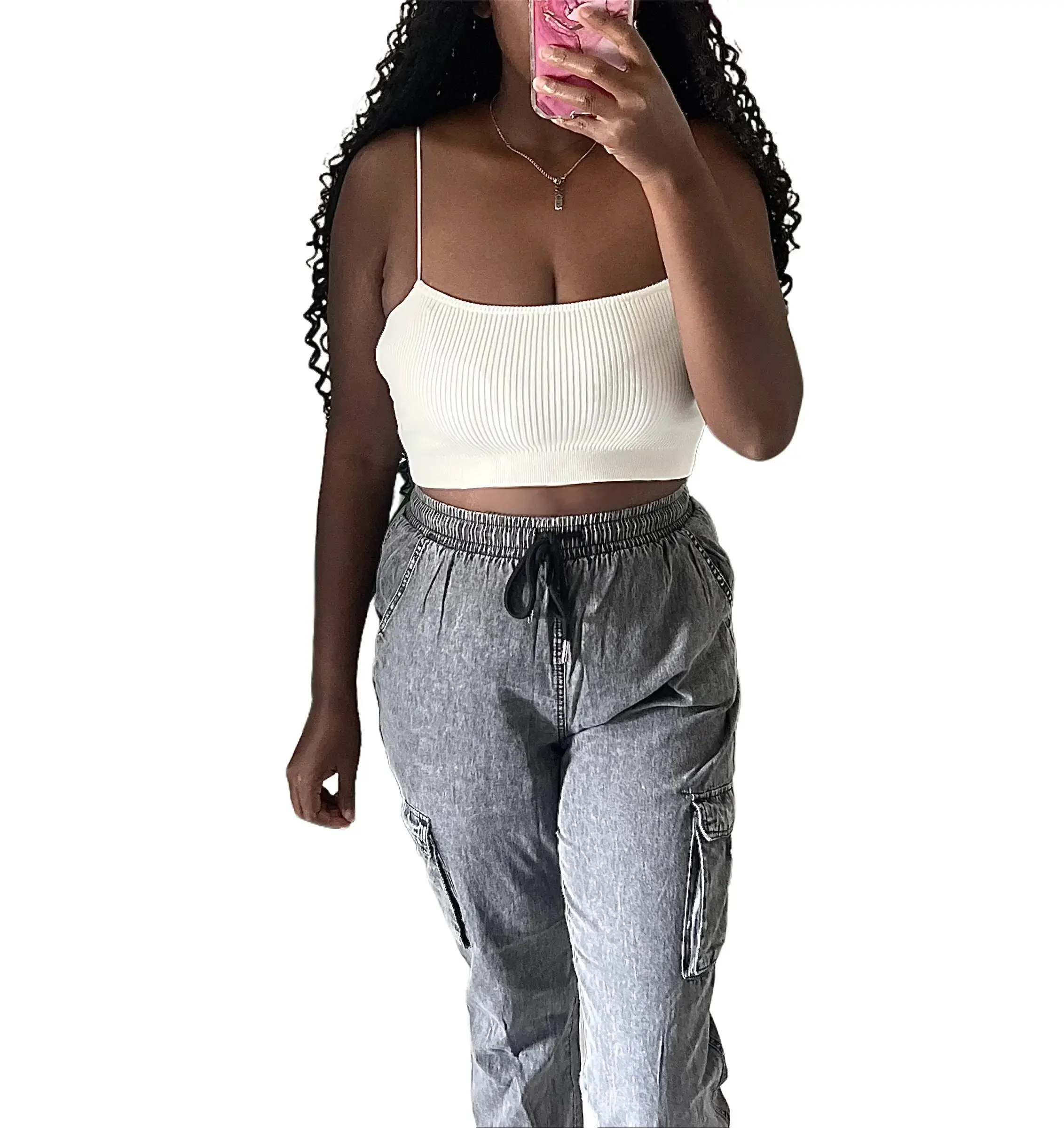 Basic Crop Top - Final Sale seamless tops Square Neck Nylon Womenswear Casual Comfortable Ribbed Style