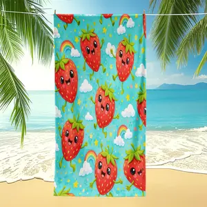 1PC ultra soft quick drying absorbent beach towel is a must-have for summer vacations. Outdoor oversized thick beach mat made of polyester fiber, colorful solid color, lightweight and portable travel picnic mat, beach sun protection bath towel