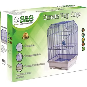 A&E Cage  14 x 11 in. Ornate Top Cage for Retail Box, White