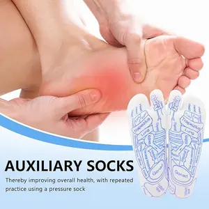 Acupressure Reflexology Socks Set For Foot Pain Relief, Stylish Acupuncture Socks With Trigger Point Massage Tools Menswear Breathable