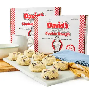 David’s Cookies Decadent Cookie Dough Lemon Blueberry, Pre-Formed 1.5 oz Dough Balls – Lemon Flavor & Dried Blueberries – 2 Boxes, 36 Cookies Each – Ready-to-Bake Soft Baked Dessert