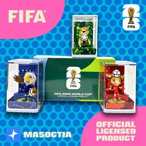 Fifa2026 World Cup Official Mascot Set, 6cm Stadium a Model, Authentic Licensed Collectible, Perfect for Fans and Enthusiasts