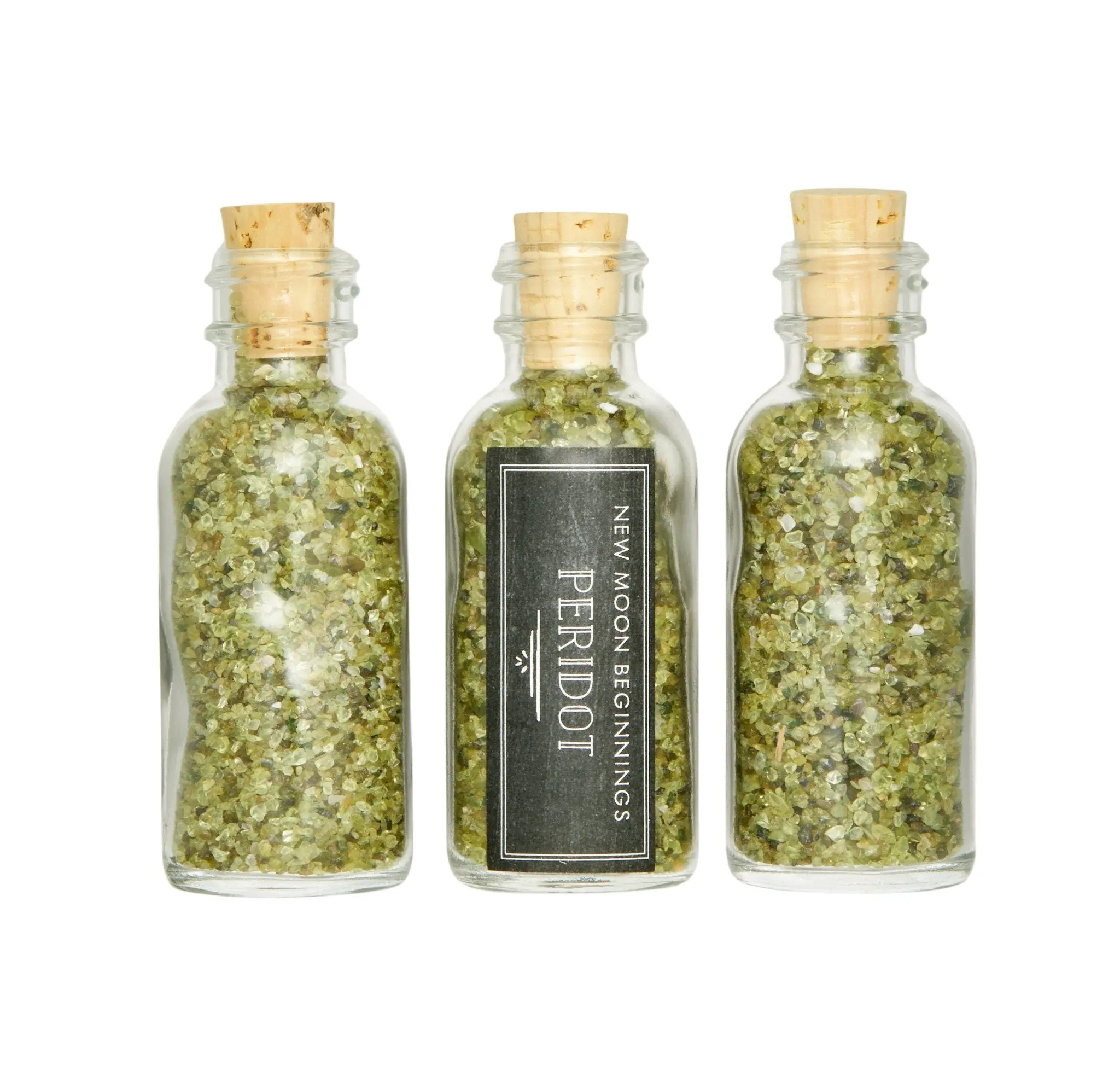 Peridot Gem Bottle - Polished Chips of Peridot Crystals
