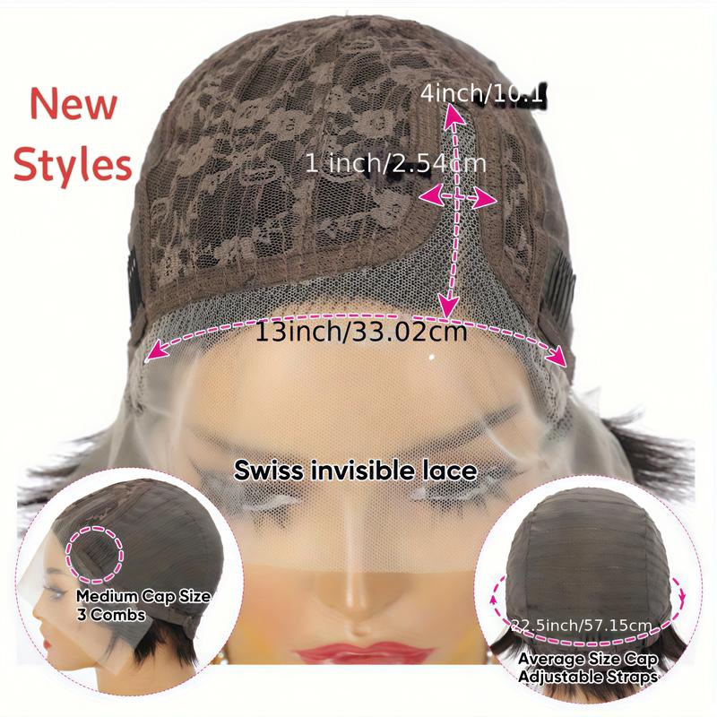 Chic Short Pixie Cut Curly Wave Wig For Women 6INCH 13X4X1 T-Part Lace Front 200% Density Remy Human Hair Natural Black Dealsforyoudays TikTokShopBlackFriday