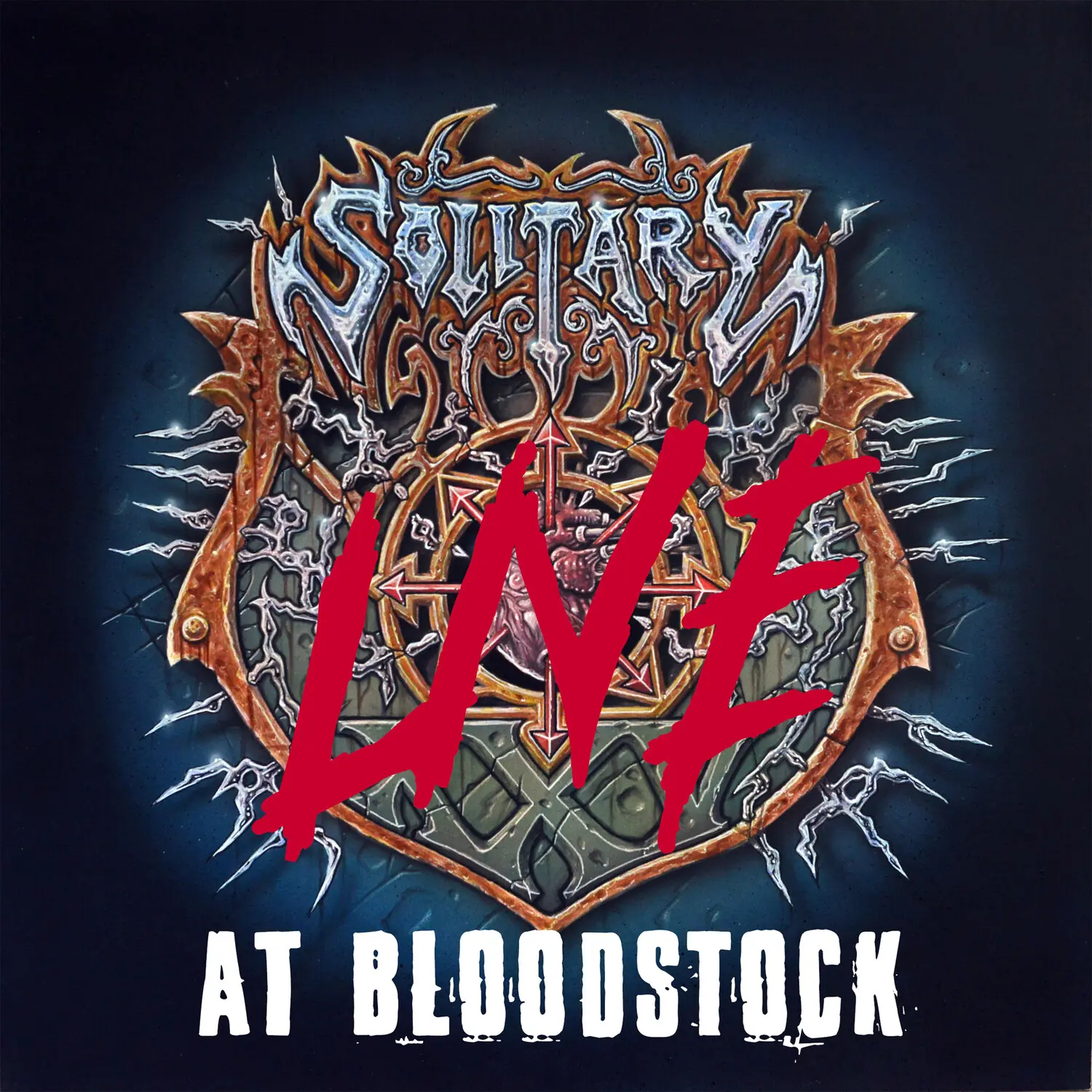 Solitary - XXV Live at Bloodstock Explicit CD with DVD (English Band Preston, 8 Songs: Architects of Shame, Blackened Skies, The Edge of Violence, Trigger Point Atrocity, Requiem), Digipack Packaging, 2022 Release