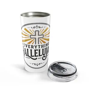 Everything Hallelujah Tumbler 20oz | Christian Cross Design