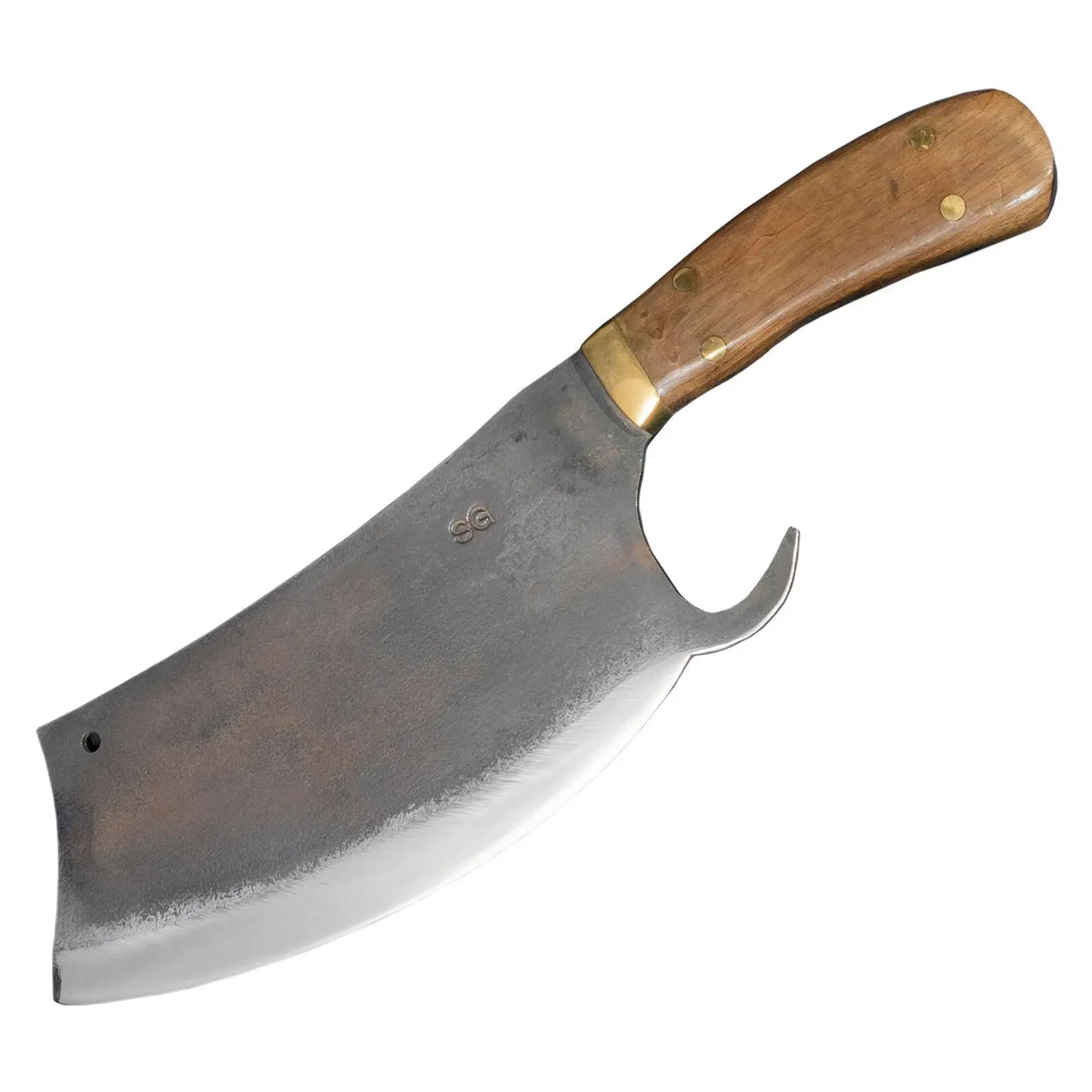 Brazilian Flame 8" Rustic Carbon Steel Chef Butchers Knife Brazilian Flame 8" Rustic Carbon Steel Chef Butchers Knife