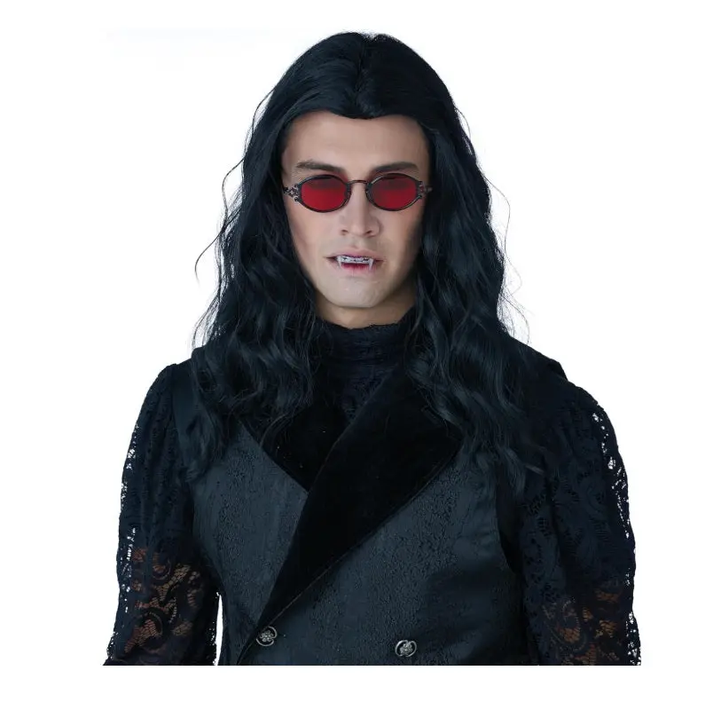 Black Vampire Rock Star Wig - Costume Accessory - Unisex One Size