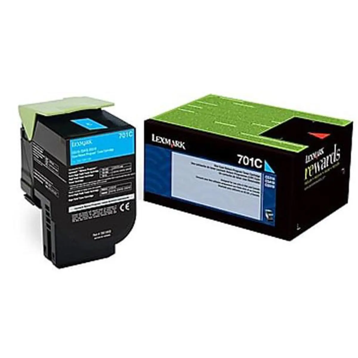 Lexmark 701C Cyan Return Program Toner Cartridge for CS310, CS410, CS510 Series Printers, 1000 Pages Yield
