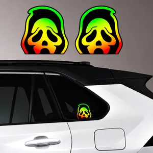 Hugexpen  Ghost - PVC Sticker Ghost Decal Car Sticker Motorcycle Halloween Decal for Car Window and Paint
