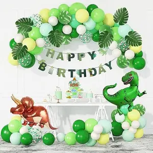 Dinosaur Birthday Party Decorations Supplies, Dinosaur Balloons Arch Garland Kit 40" Foil Dino Balloons Happy Birthday Banners