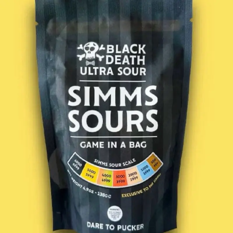 Simms Sours Game-in-a-Bag Candy