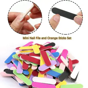 Mini Dual-Ended Nail File, Disposable Trimmer, Grit Polish Block, Manicure Nail Art Tool, Home and Salon Use