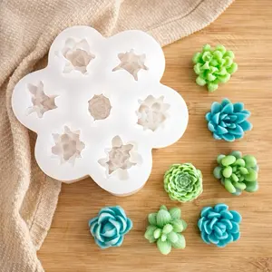 Succulent Silicone Soap Mold for Soap Making DIY | 3D Succulent Flower Mold | Melt and Pour Soap Mold | Resin Candle Wax Mold | Handmade Soap Supplies