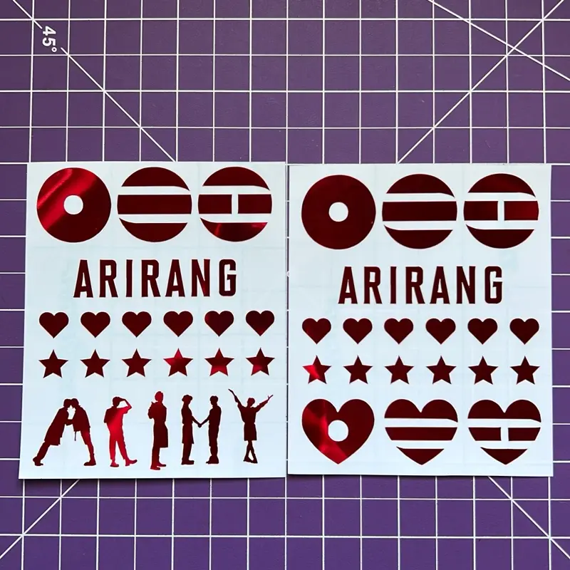 Ariyan Sticker ARIRANG Lightstick Decal Set - 3 Decals & Stars - TikTok Shop