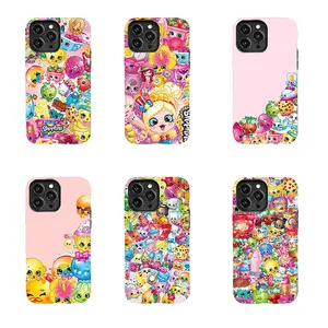 Pastel Shopkins Phone Case Pack - Sweet Cartoon Toy Aesthetic,Suitable for iPhone 17/16/15/14/13/12/11 Pro Max/Plusand Samsung Galaxy S23-25, shock-absorbing