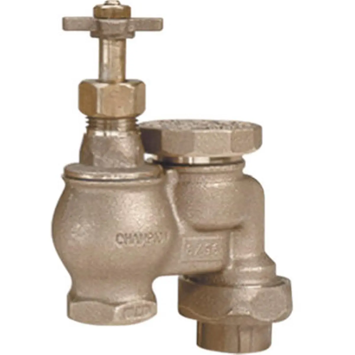 212 MAIN 1 in. Brass Manual Control Anti-Siphon Valve, 466-100Y Model, for Garden Irrigation Watering Systems