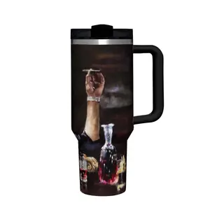 Scarface 40 Oz Tumbler  Large Capacity Handle Car Cup With Handle And Straw Double Wall Stainless Steel Sublimation Tumbler With Handle Leakproof,Bpa-Free,Keep Cold Hours