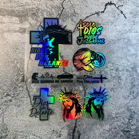 1SET Faith Inspirational Jesus Rainbow Sticker - For Cars, notebooks, backpacks, Decal Sticker, Sticker Decals, Decals Stickers