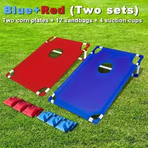 Cornhole Game Set Includes 12 Bean Bags + Red and Blue Bean Bag Cornhole Boards + Gift Box, Suitable for Outdoor Gatherings/camping Backyard Fun/indoor Party Games/beach Yard Games, a Perfect Choice for Holiday Gifts and Party Supplies