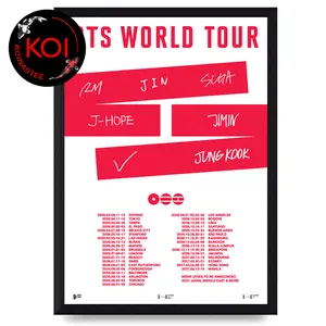 Bangtan Band 2026 World Tour Dates Home Decor Poster