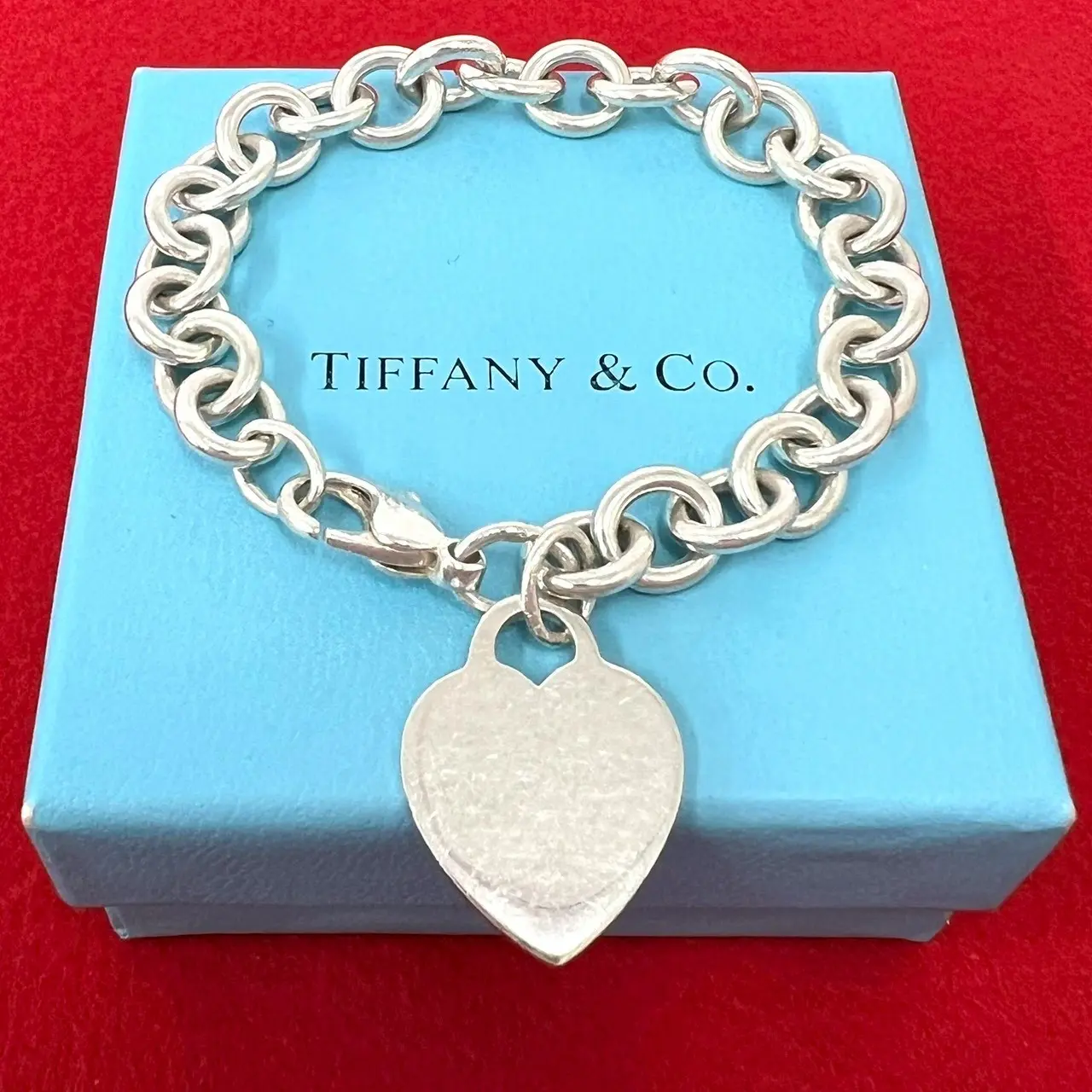 Pre-owned Tiffany & Co. Sterling Silver 925 (Ag925) Small Leather Goods Return To Tiffany Silver Bracelet