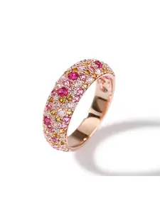 Rainbow Ring Rose Full Cz Eternal Women's Ring, Stylish Accessory for Everyday Wear, Perfect Gift Idea
