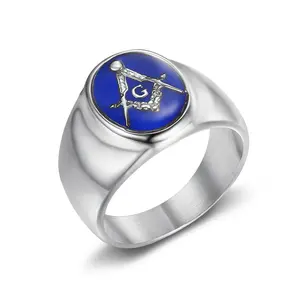 Fashionable and Minimalist Hip-hop AG Pattern Stainless Steel Men's Ring Suitable for Daily Party Accessories