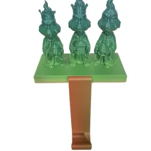 Christmas Stocking Holder with Festive Green Gnome Design for Holiday Decor