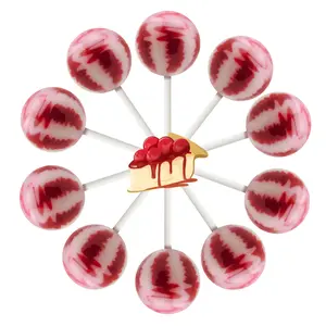 10ct. Cherry Cheesecake Cream Swirl Lollipop Bag
