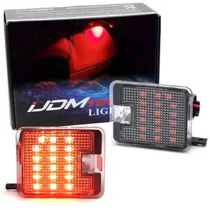 iJDMTOY Brilliant Red 18-SMD Full LED Under Side Mirror Puddle Lights For For Ford Focus C-Max Kuga Escape