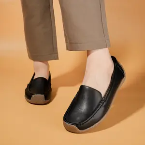 Women's Hello Loafer Soft Sole Flats Plain Pattern Casual Comfortable Slip On Shoes for Daily Wear Ideal for Versatile Outings