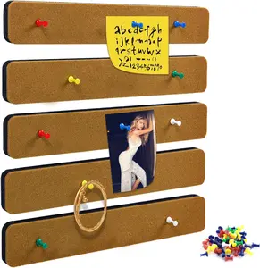 Bulletin Board Cork Board Cork Boards for Walls Cork Board for Office Pin Board Bulletin Boards for Walls (Brown) Henandou