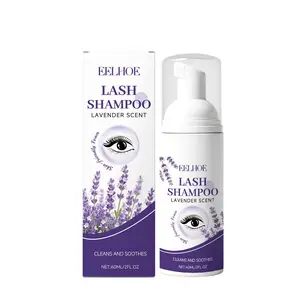 EELHOE Lash Shampoo Lavender Soothing Moisturizing Gentle Eye Makeup Cleansing Mousse