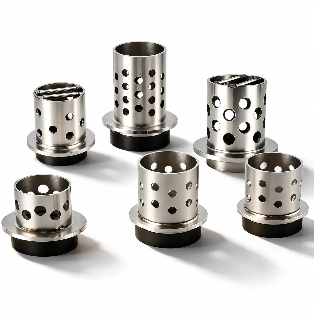 304 Stainless Steel Casting Bell Set - Multi-Size Centrifugal/Vacuum Casting Flasks, Lost Wax Precision Casting Tools for Jewelry Making