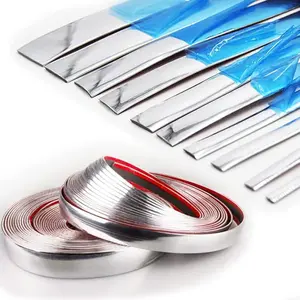 16Ft Chrome Silver Universal Automotive Car Molding Trim, Scratch-Proof Decorative Strip for Exterior Interior Bumper Window Door Body Side, 3/4 inch (20mm)