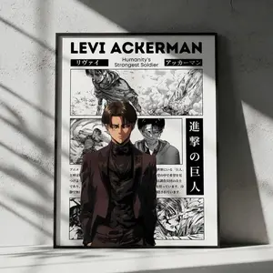 Attack On Titan Levi Anime Poster Manga Premium Wall Art Poster Unframed HD Print Home Office Decor Unique Trendy Gift